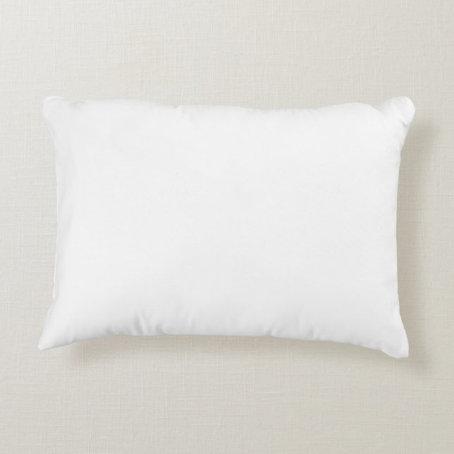 Light Gray Geometric Floral Pattern Accent Pillow (Back)