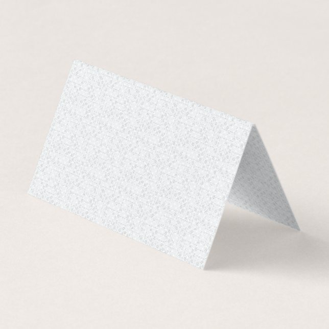 Light Gray Geometric Floral Pattern Business Card (Back)