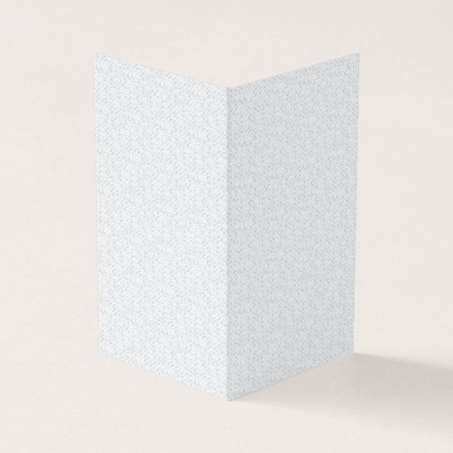 Light Gray Geometric Floral Pattern Business Card (Outside)