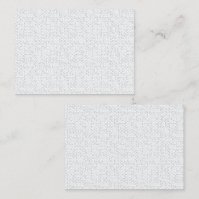Light Gray Geometric Floral Pattern Calling Card (Front/Back)