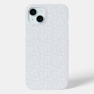 Light Gray Geometric Floral Pattern iPhone 15 Plus Case