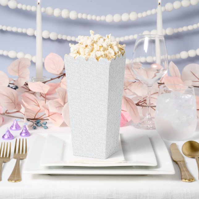 Light Gray Geometric Floral Pattern Favor Boxes (Wedding)