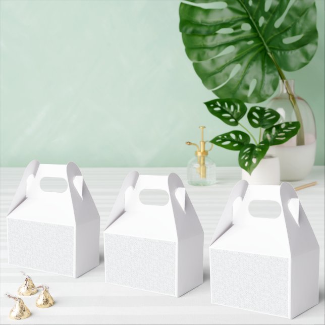 Light Gray Geometric Floral Pattern Favor Boxes (Multiple)