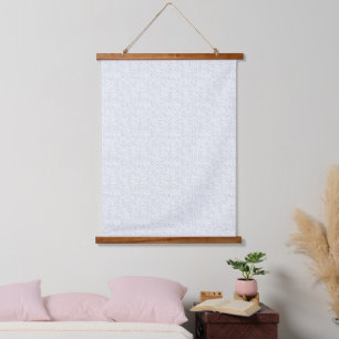 Light Gray Geometric Floral Pattern Hanging Tapestry