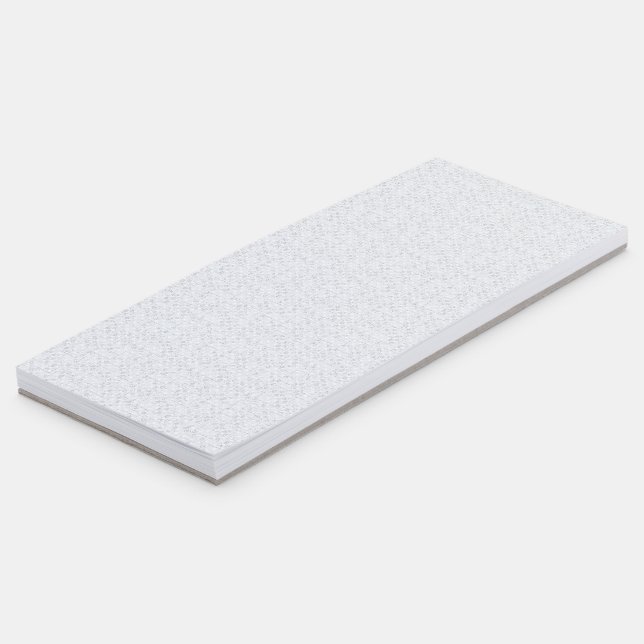 Light Gray Geometric Floral Pattern Magnetic Notepad (Angled)