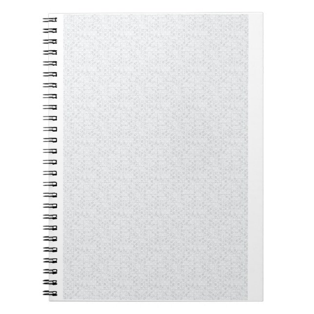 Light Gray Geometric Floral Pattern Notebook (Front)