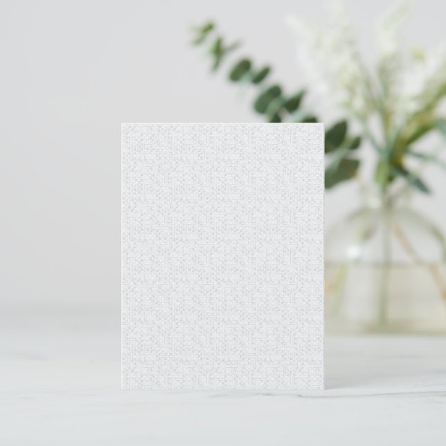 Light Gray Geometric Floral Pattern Postcard (Standing Front)