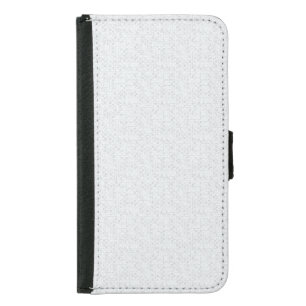 Light Gray Geometric Floral Pattern Samsung Galaxy S5 Wallet Case