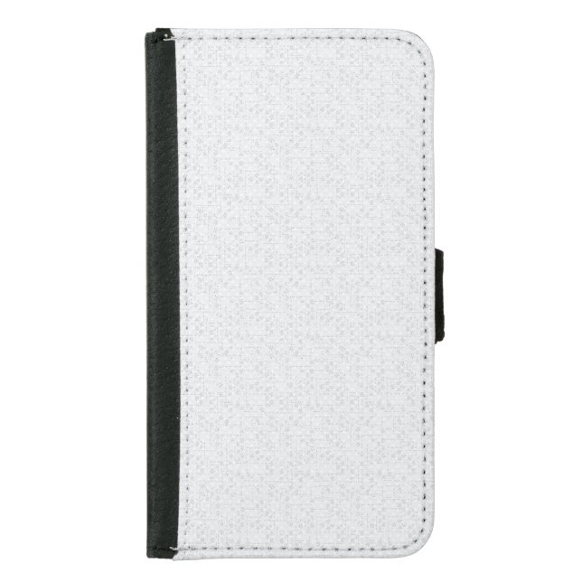 Light Gray Geometric Floral Pattern Samsung Galaxy Wallet Case (Front)