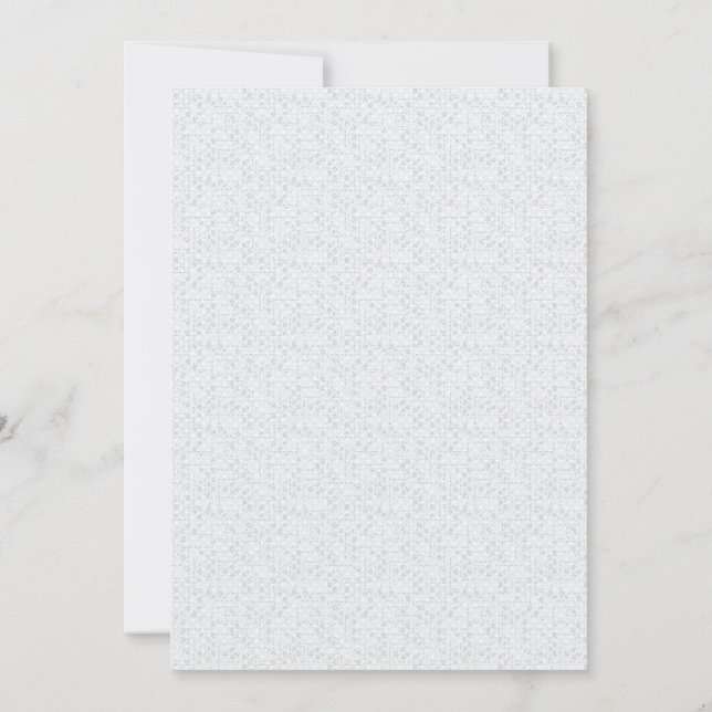 Light Gray Geometric Floral Pattern Thank You Card (Back)
