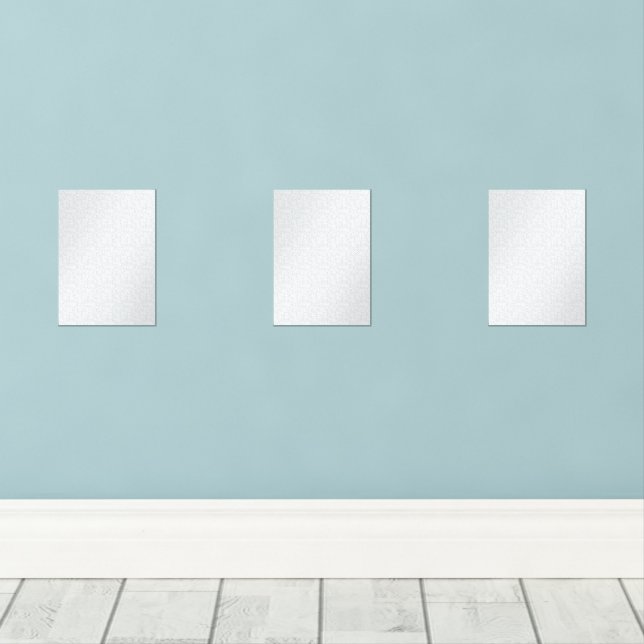 Light Gray Geometric Floral Pattern Wall Art Sets (Wood Floor)