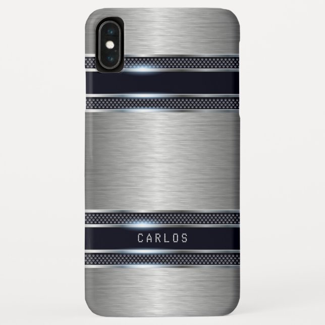 Light-gray geometric metallic background Case-Mate iPhone case (Back)