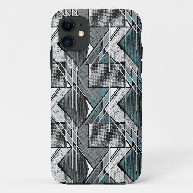 Light gray geometric print.  Case-Mate iPhone case (Back)