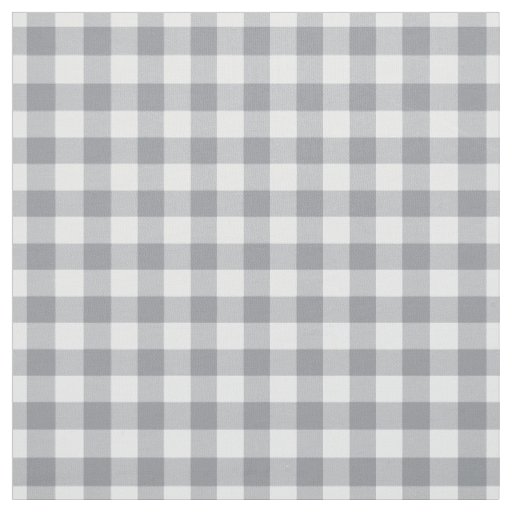Light Gray Gingham Fabric