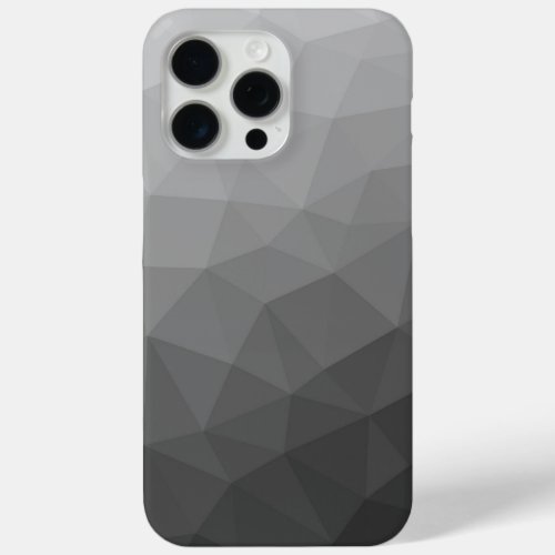 Light gray gradient geometric mesh pattern iPhone 15 pro max case