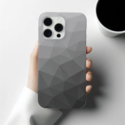 Light gray gradient geometric mesh pattern iPhone 15 pro max case