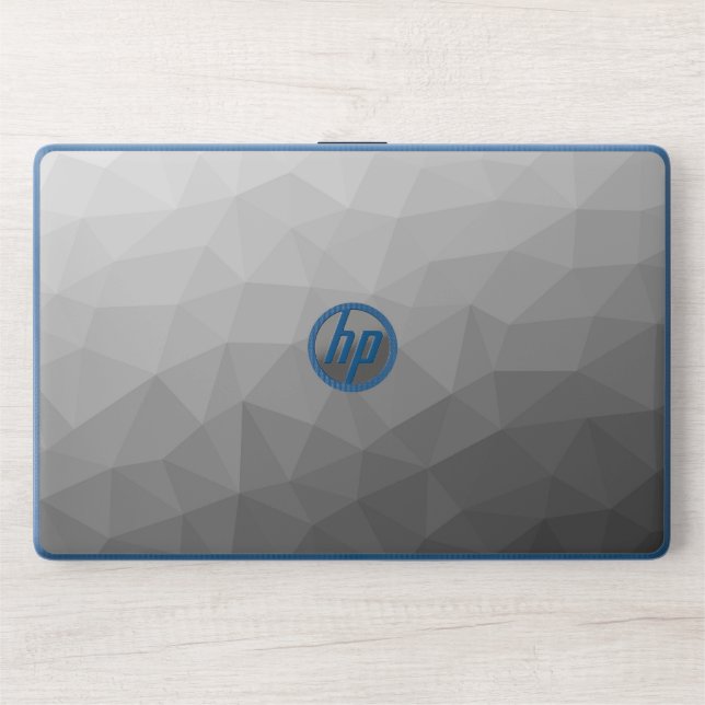 Light gray gradient geometric mesh pattern HP laptop skin (Front)