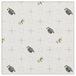 Light Gray Graduation Caps and Diploma Pattern Fabric