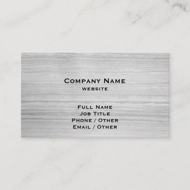 Light Gray Granite Business Card (Front)