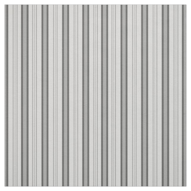 Light Gray & Gray Thick and Thin Stripes Fabric (Swatch)