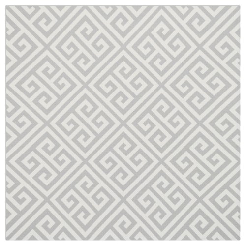 Light Gray Greek Key Pattern Fabric