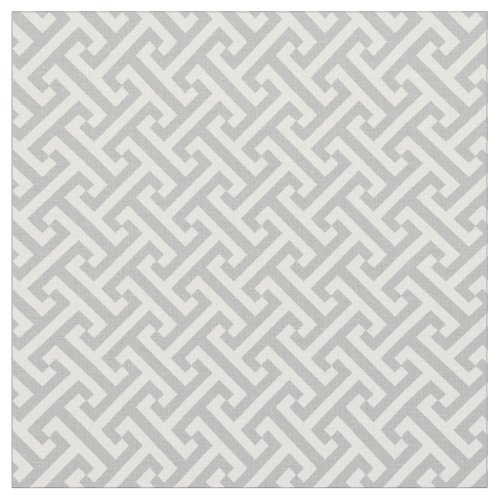 Light Gray Greek Key Pattern Fabric