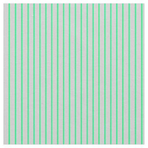 Light Gray & Green Lined/Striped Pattern Fabric