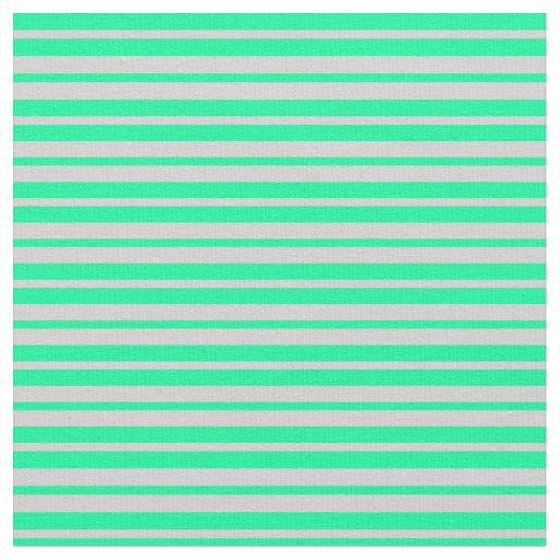 Light Gray & Green Lines Pattern Fabric