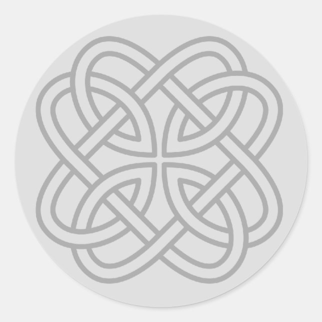 Light Gray Irish Celtic Love Knot Envelope Seals (Front)