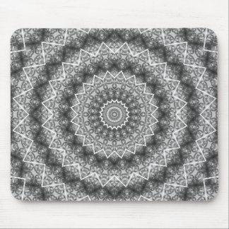 Light Gray Kaleidoscope / Mandala Mouse Pad