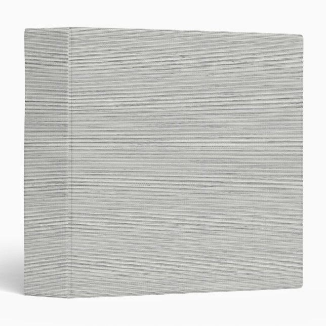 Light Gray Linen Fabric Texture Simple Blank 3 Ring Binder (Front/Spine)