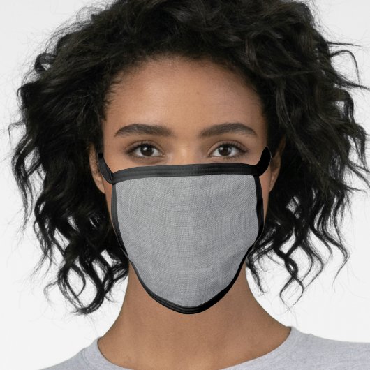 Light Gray Linen Face Mask (Worn Her)
