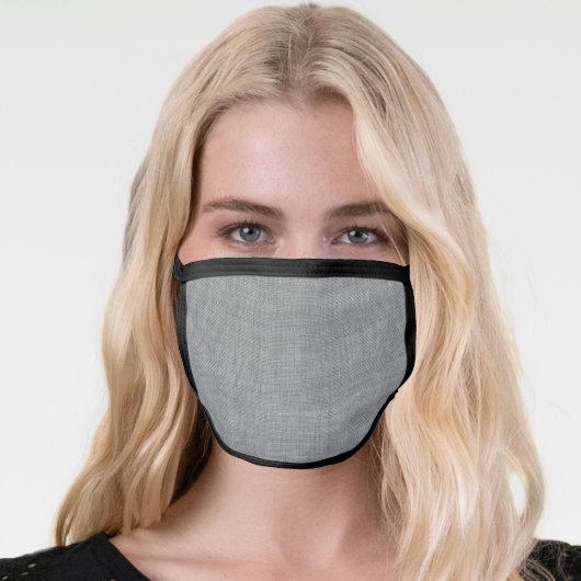 Light Gray Linen Face Mask (Worn Her)