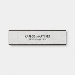 Light Gray Linen Immigration Attorney Door Sign