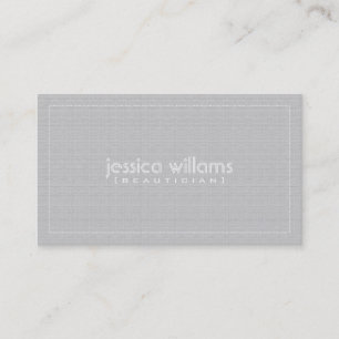 Light Gray Linen Print Business Card
