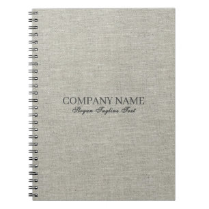 Light Gray Linen Texture Notebook