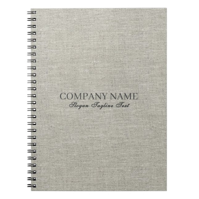 Light Gray Linen Texture Notebook (Front)