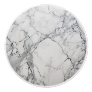 Light Gray Marble Pattern Ceramic Knob