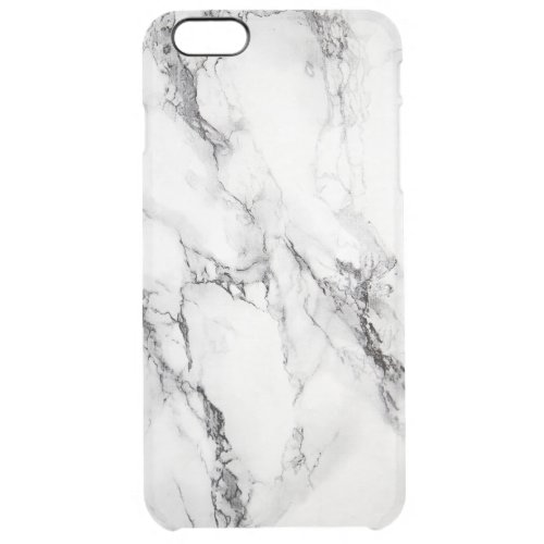 Light Gray Marble Pattern Clear iPhone 6 Plus Case