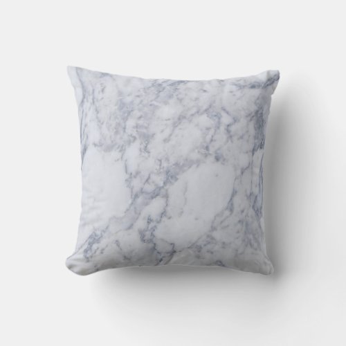 Light Gray Marble Stone Pattern Throw Pillow