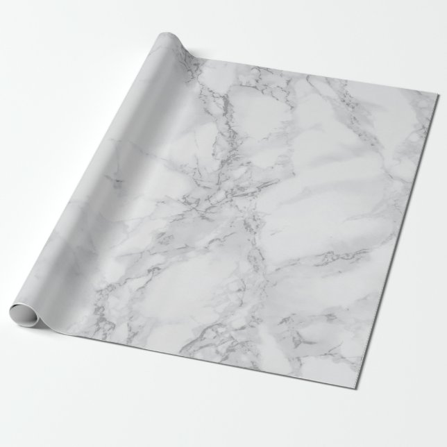Light Gray Marble Texture Look Wrapping Paper (Unrolled)