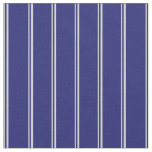 [ Thumbnail: Light Gray & Midnight Blue Stripes/Lines Pattern Fabric ]