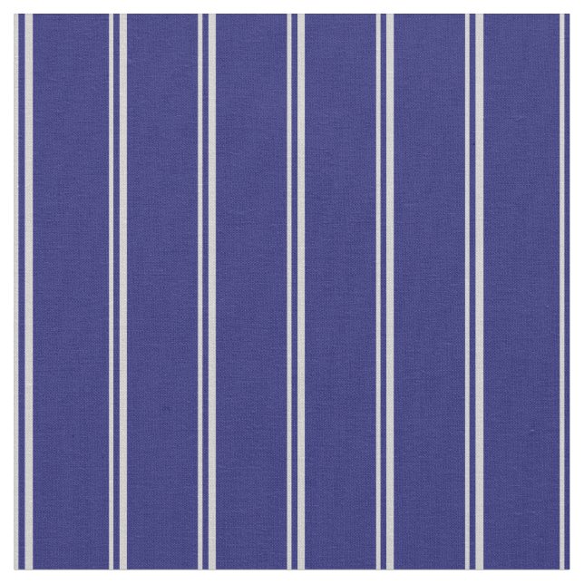 Light Gray & Midnight Blue Stripes/Lines Pattern Fabric (Close Up)
