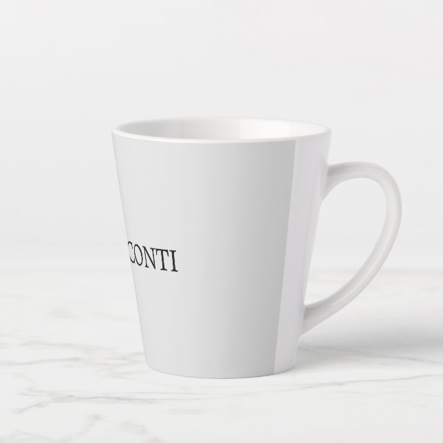 Light Gray Minimalist Plain Modern Latte Mug (Right)