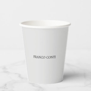 Light Gray Minimalist Plain Modern Paper Cups