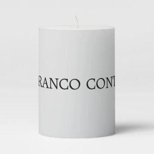 Light Gray Minimalist Plain Modern Pillar Candle