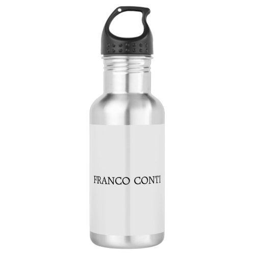 Light Gray Minimalist Plain Modern Stainless Steel Water Bottle