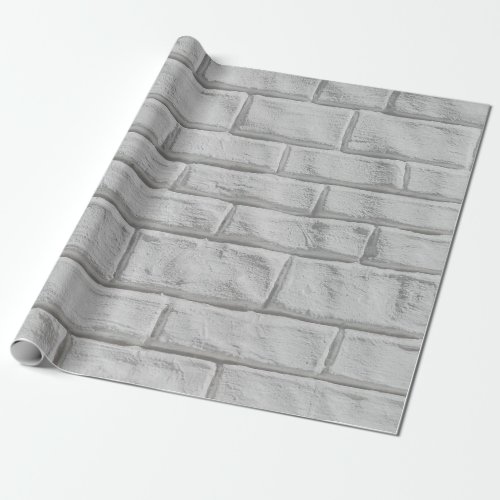 Light gray or white brick wall surface texture bac wrapping paper