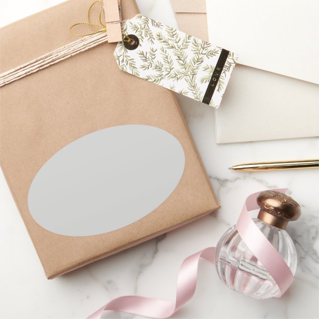 Light Gray Oval Sticker (Gifting)