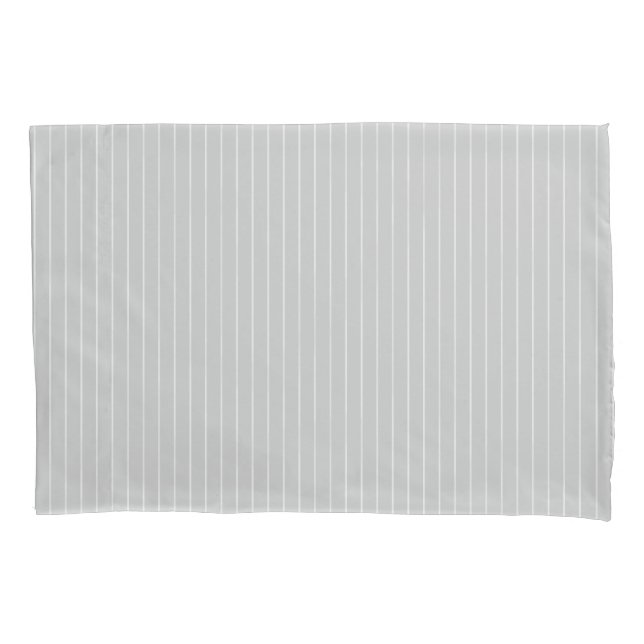 Light gray pinstripes pillow case (Front)